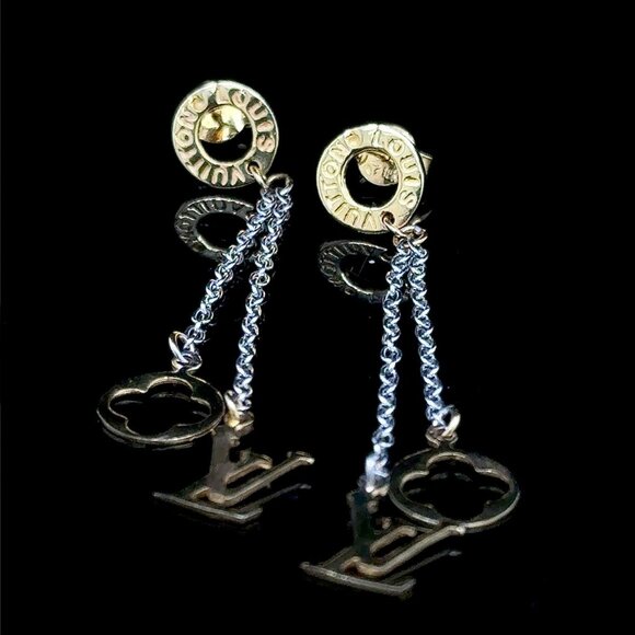 Louis Vuitton Gold Dangle Earrings